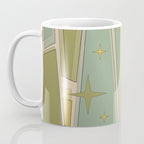 Mid Century Modern Atomic Vintage Retro Stained Glass and Stars Abstract Coffee Mug Gallery Image 3