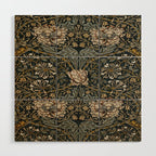 William Morris floral, honeysucklea Wood Wall Art Gallery Image 1