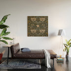 William Morris floral, honeysucklea Wood Wall Art Gallery Image 2