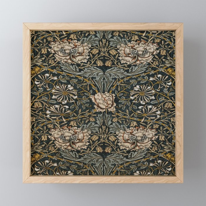 William Morris floral, honeysucklea Mini Art Print Gallery Image 1