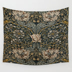 William Morris floral, honeysucklea Wall Tapestry Gallery Image 4
