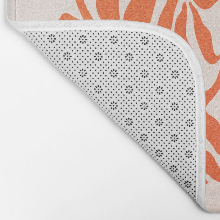 Funky Fern: Orange Peach Edition Bath Mat Gallery Image 2
