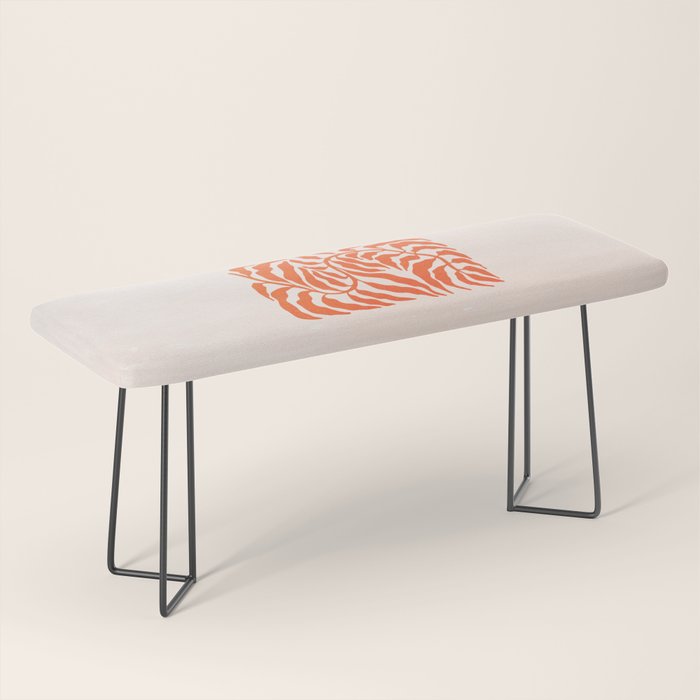 Funky Fern: Orange Peach Edition Bench Gallery Image 1