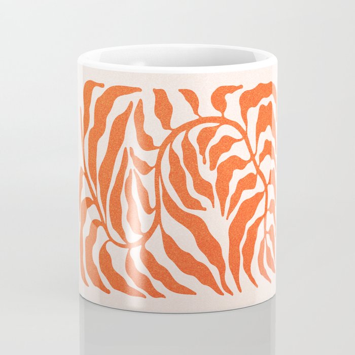 Funky Fern: Orange Peach Edition Coffee Mug Gallery Image 4