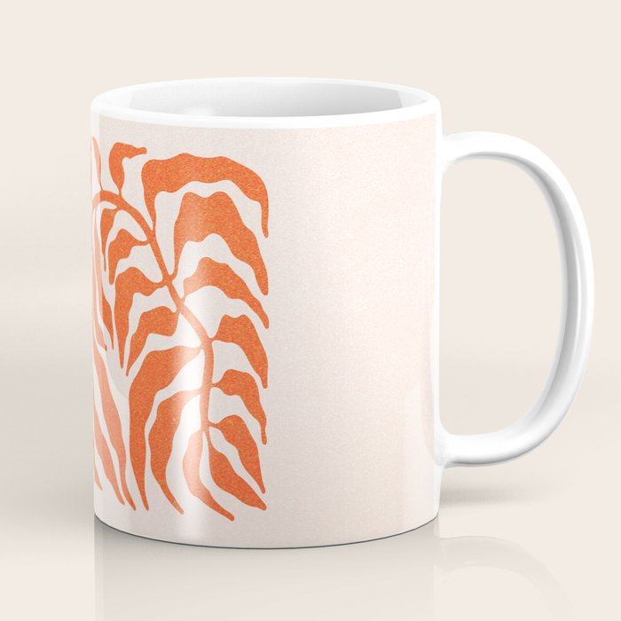 Funky Fern: Orange Peach Edition Coffee Mug Gallery Image 1