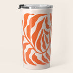 Funky Fern: Orange Peach Edition Travel Mug Gallery Image 3