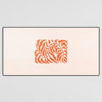 Funky Fern: Orange Peach Edition Desk Mat Gallery Image 3