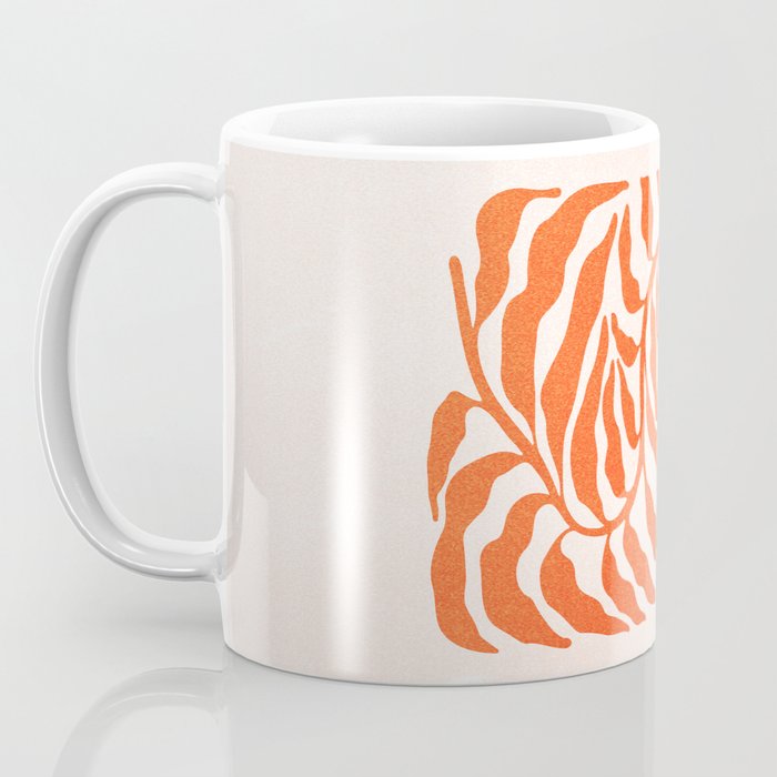 Funky Fern: Orange Peach Edition Coffee Mug Gallery Image 3