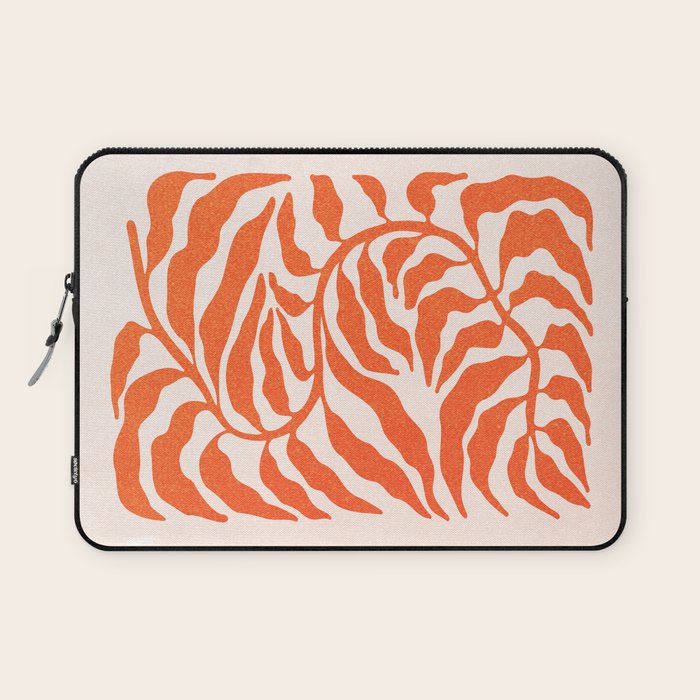 Funky Fern: Orange Peach Edition Laptop Sleeve Gallery Image 1