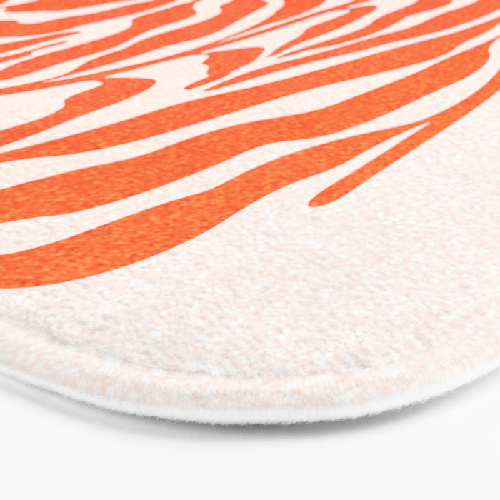 Funky Fern: Orange Peach Edition Bath Mat Gallery Image 3
