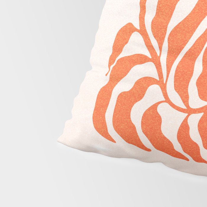 Funky Fern: Orange Peach Edition Pillow Sham Gallery Image 4