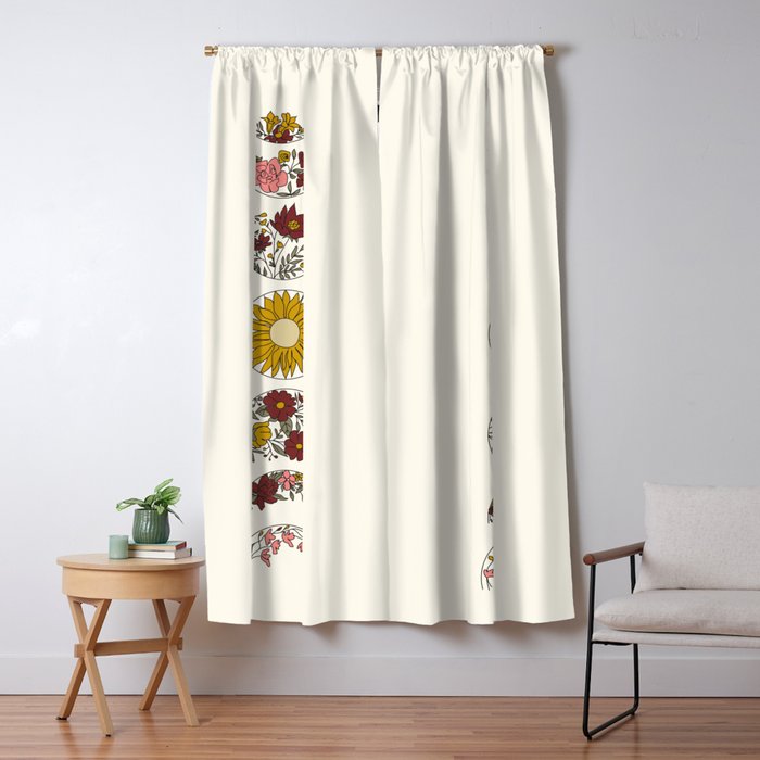 Floral Phases of the Moon Window Curtain Gallery Image 5