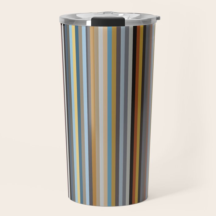 Nordic Stripes Vertical Pattern Travel Mug Gallery Image 1