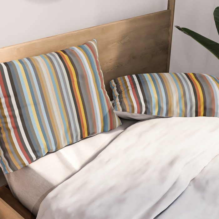 Nordic Stripes Vertical Pattern Pillow Sham Gallery Image 2