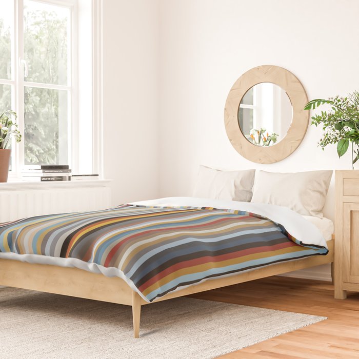 Nordic Stripes Vertical Pattern Duvet Cover Gallery Image 2