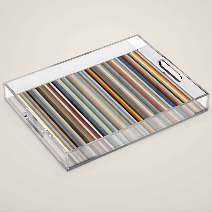 Nordic Stripes Vertical Pattern Acrylic Tray Gallery Image 1