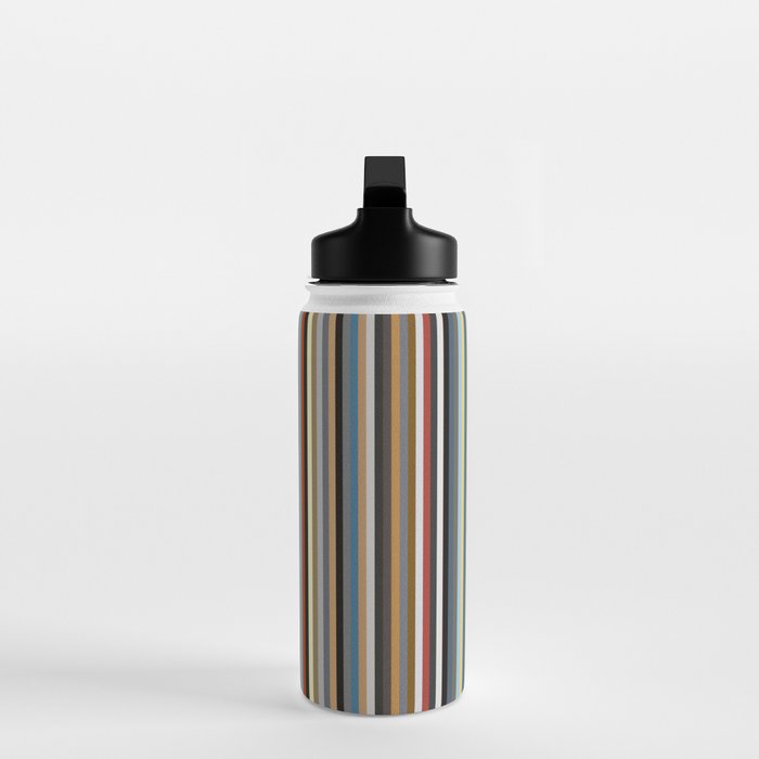 Nordic Stripes Vertical Pattern Water Bottle Gallery Image 3