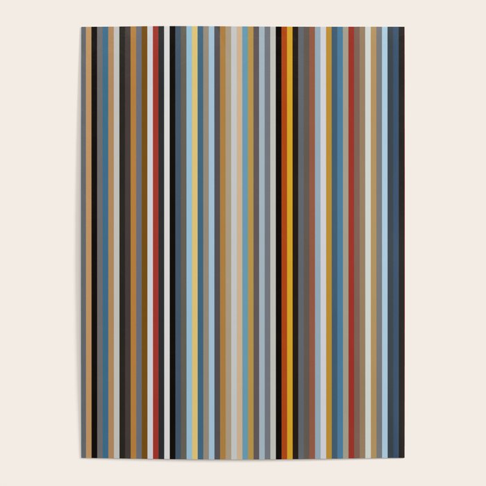 Nordic Stripes Vertical Pattern Poster Gallery Image 4
