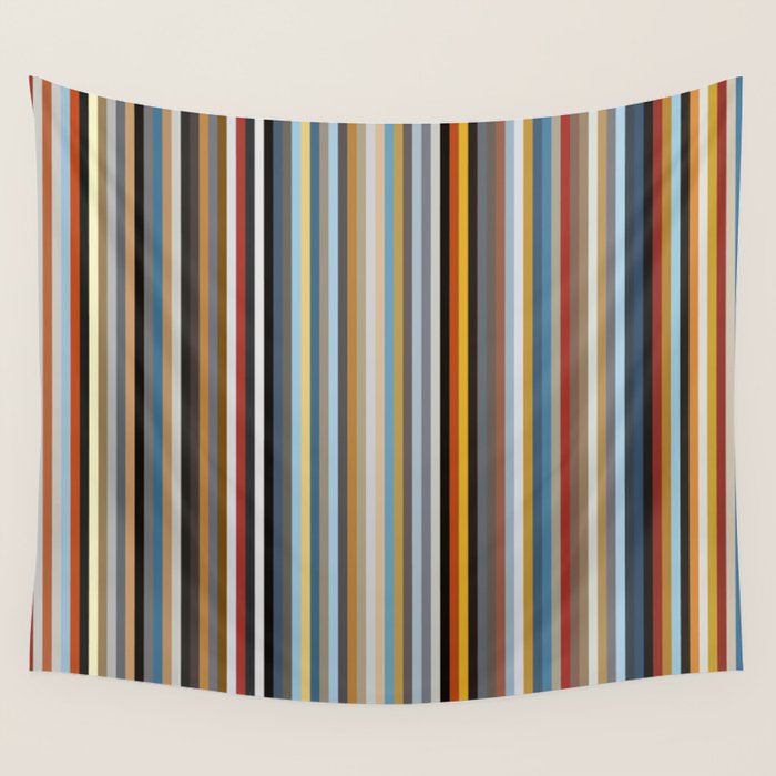 Nordic Stripes Vertical Pattern Wall Tapestry Gallery Image 1