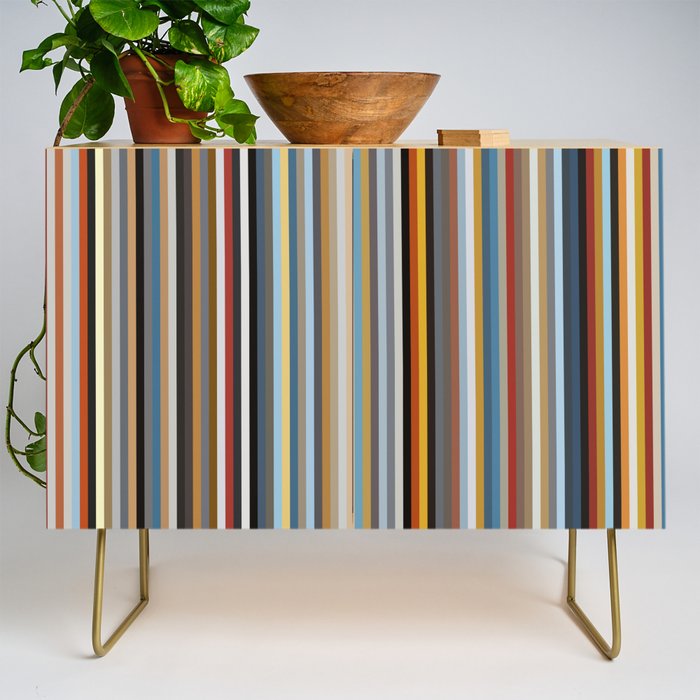 Nordic Stripes Vertical Pattern Credenza Gallery Image 1
