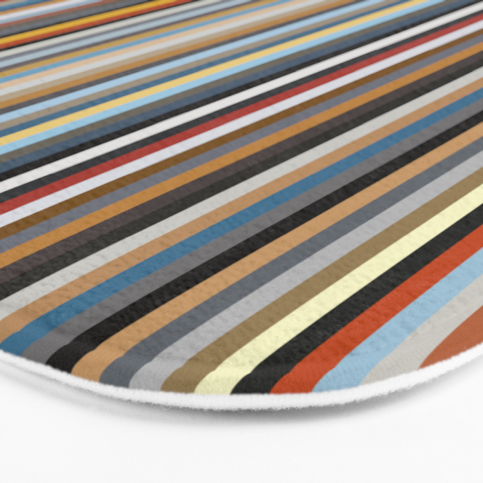 Nordic Stripes Vertical Pattern Bath Mat Gallery Image 3