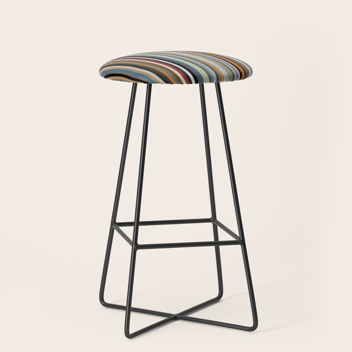 Nordic Stripes Vertical Pattern Stool Gallery Image 1