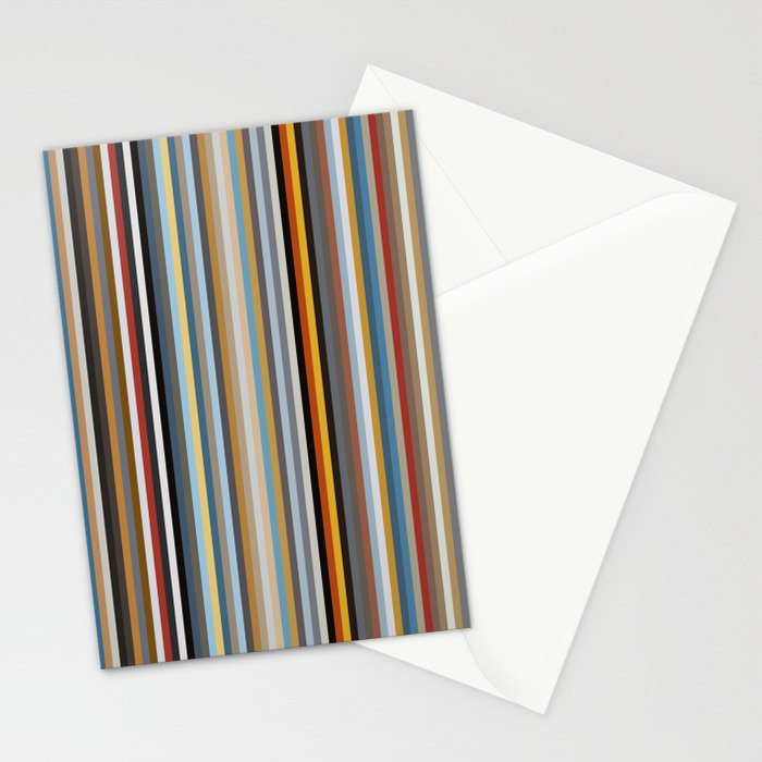 Nordic Stripes Vertical Pattern Stationery Card Gallery Image 2