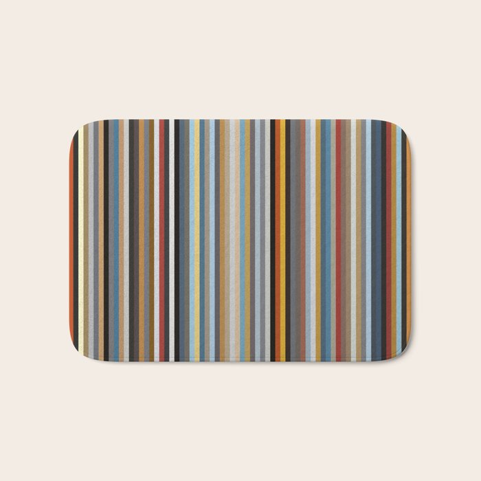 Nordic Stripes Vertical Pattern Bath Mat Gallery Image 1