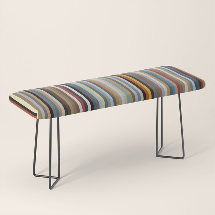 Nordic Stripes Vertical Pattern Bench Gallery Image 1
