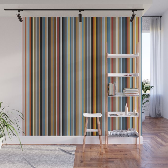 Nordic Stripes Vertical Pattern Wall Mural