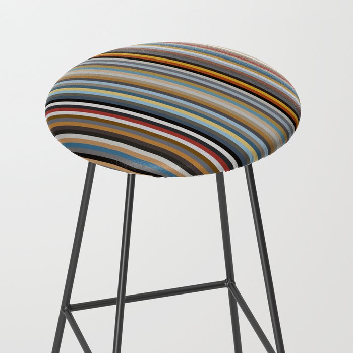 Nordic Stripes Vertical Pattern Stool Gallery Image 2