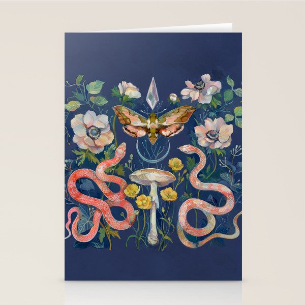 Snake Moth Mushroom  Stationery Card Gallery Image 1