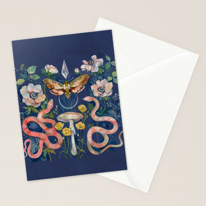Snake Moth Mushroom  Stationery Card Gallery Image 2
