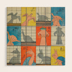 Eight Shadow Figures Utagawa Hiroshige Japanese Woodblock Print  Wood Wall Art Gallery Image 1