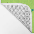 Celestial Star Twinkle in Galaxy Green Watercolor Bath Mat Gallery Image 2