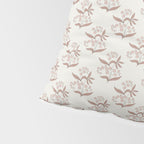 Block Print Line Art Floral - Pink Brown Pillow Sham Gallery Image 4