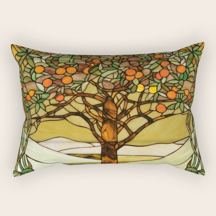 Louis Comfort Tiffany - Decorative stained glass 6. Rectangular Pillow Gallery Image 2