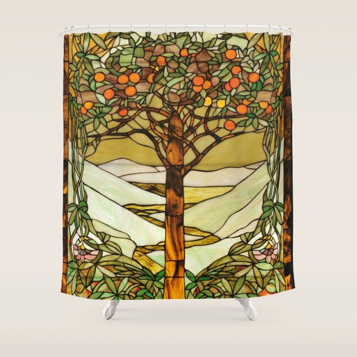 Louis Comfort Tiffany - Decorative stained glass 6. Shower Curtain Gallery Image 1