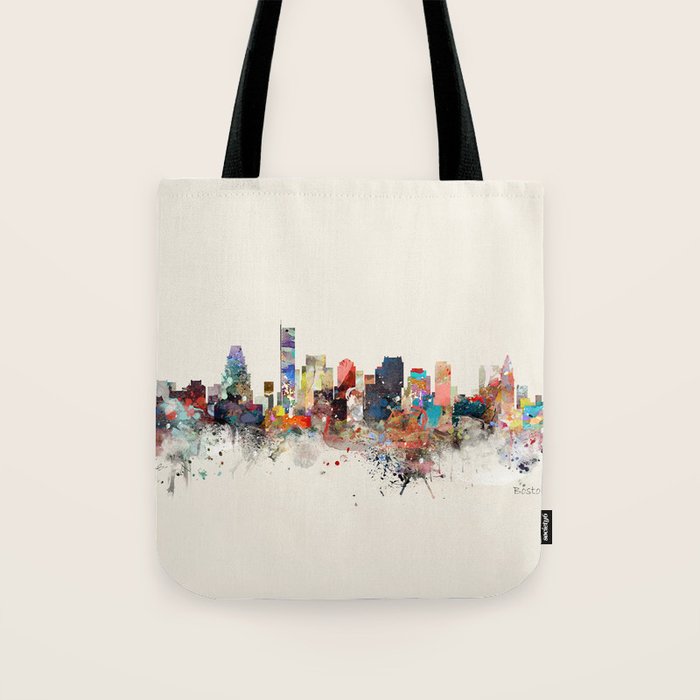 boston skyline Tote Bag Gallery Image 1