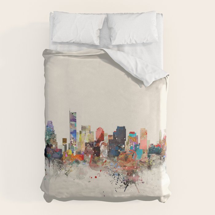 boston skyline Duvet Cover Gallery Image 1