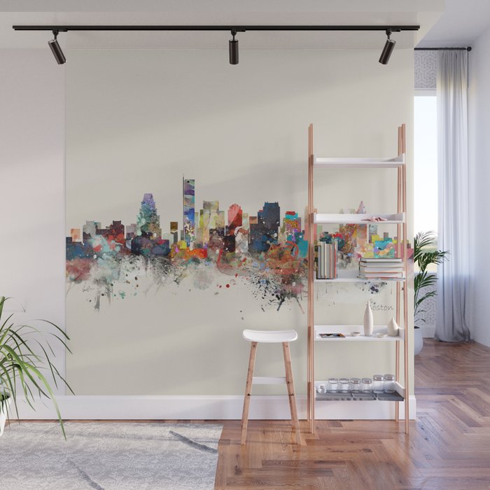 boston skyline Wall Mural Gallery Image 1