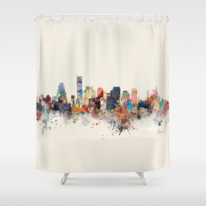 boston skyline Shower Curtain Gallery Image 1