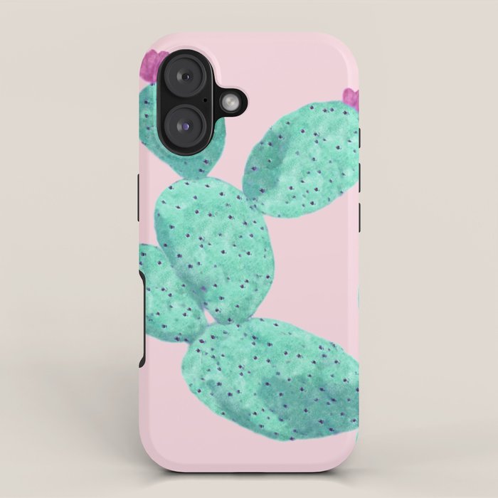 Cactus with pink flowers iPhone Case Gallery Image 1