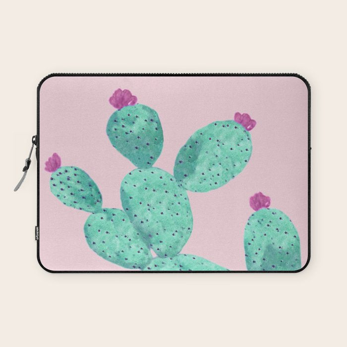 Cactus with pink flowers Laptop Sleeve Gallery Image 1