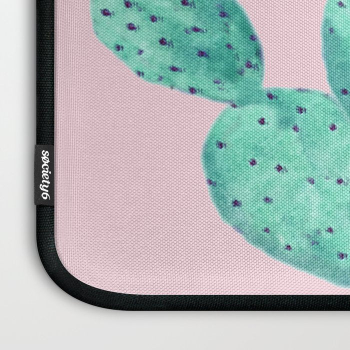 Cactus with pink flowers Laptop Sleeve Gallery Image 3