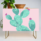 Cactus with pink flowers Credenza Gallery Image 1