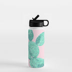 Cactus with pink flowers Water Bottle Gallery Image 1