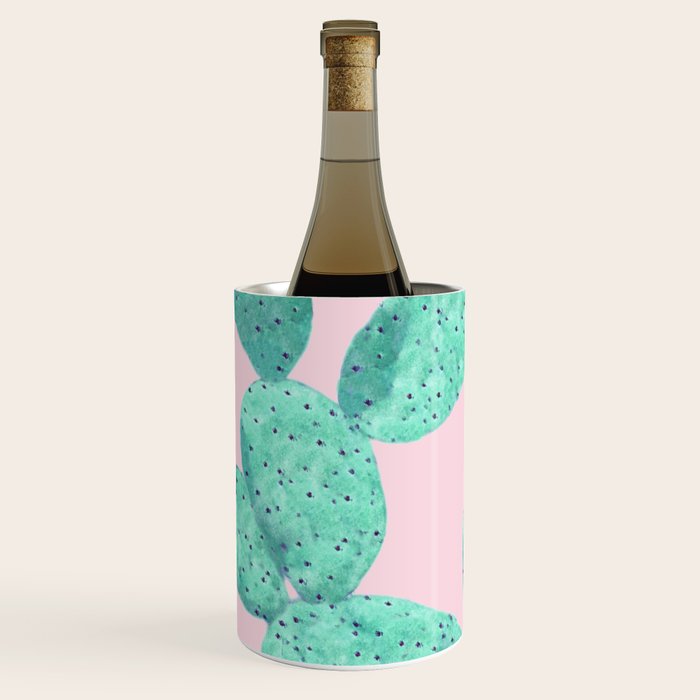 Cactus with pink flowers Wine Chiller Gallery Image 1