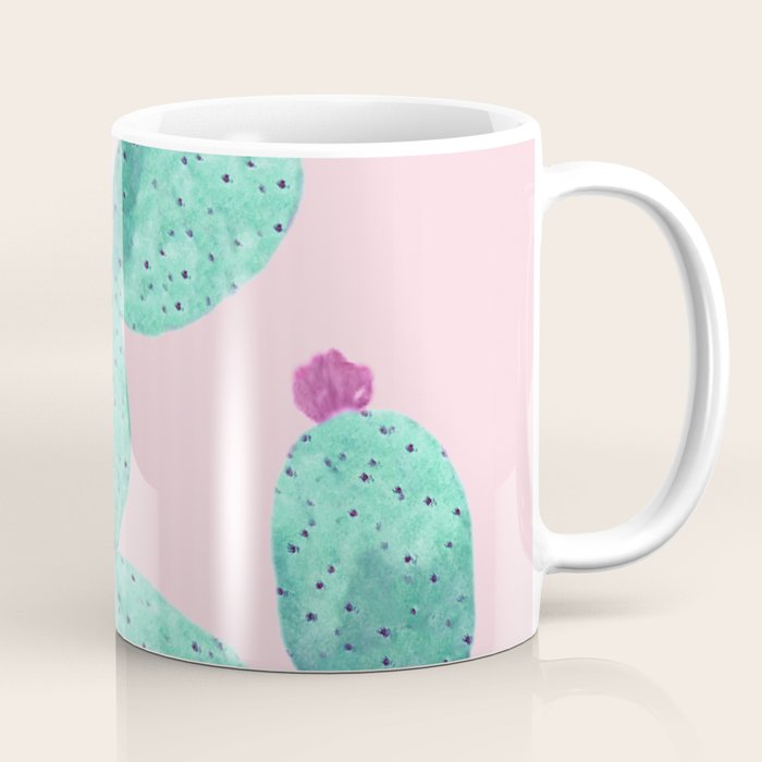 Cactus with pink flowers Coffee Mug Gallery Image 1