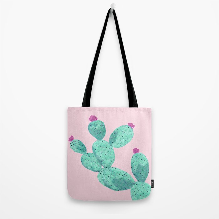Cactus with pink flowers Tote Bag Gallery Image 2